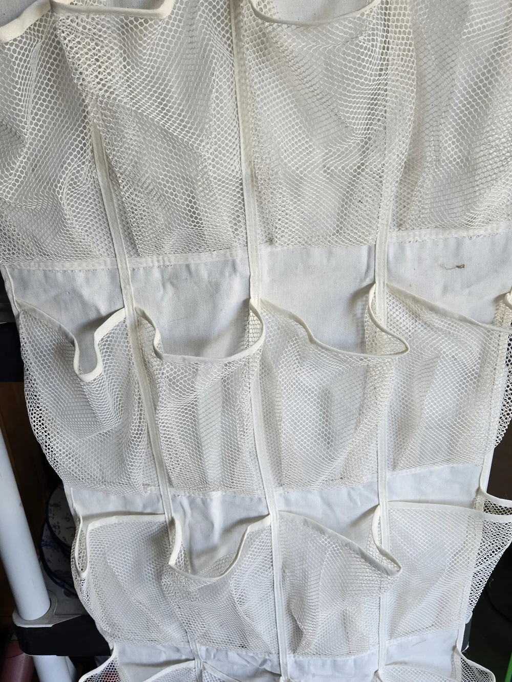 Over-the-Door 12-Pocket Mesh Organizer - Cream